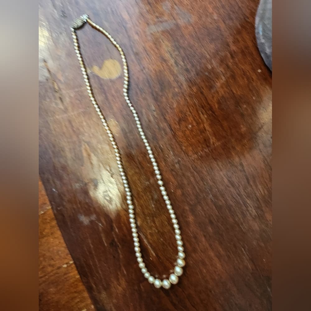Vintage 16" Princess Faux Pearl Beaded Necklace - Thumbnail 6