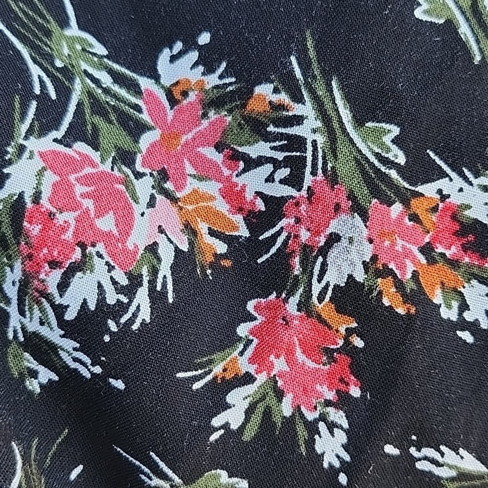 Eyeshadow 🥰 Black and Floral Ruffle Peplum Blouse Ruffle sleeves - Thumbnail 8