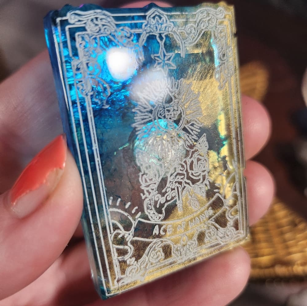 4 Piece Set Resin Tarot Card and Crystal strong Fridge Magnets - Thumbnail 6