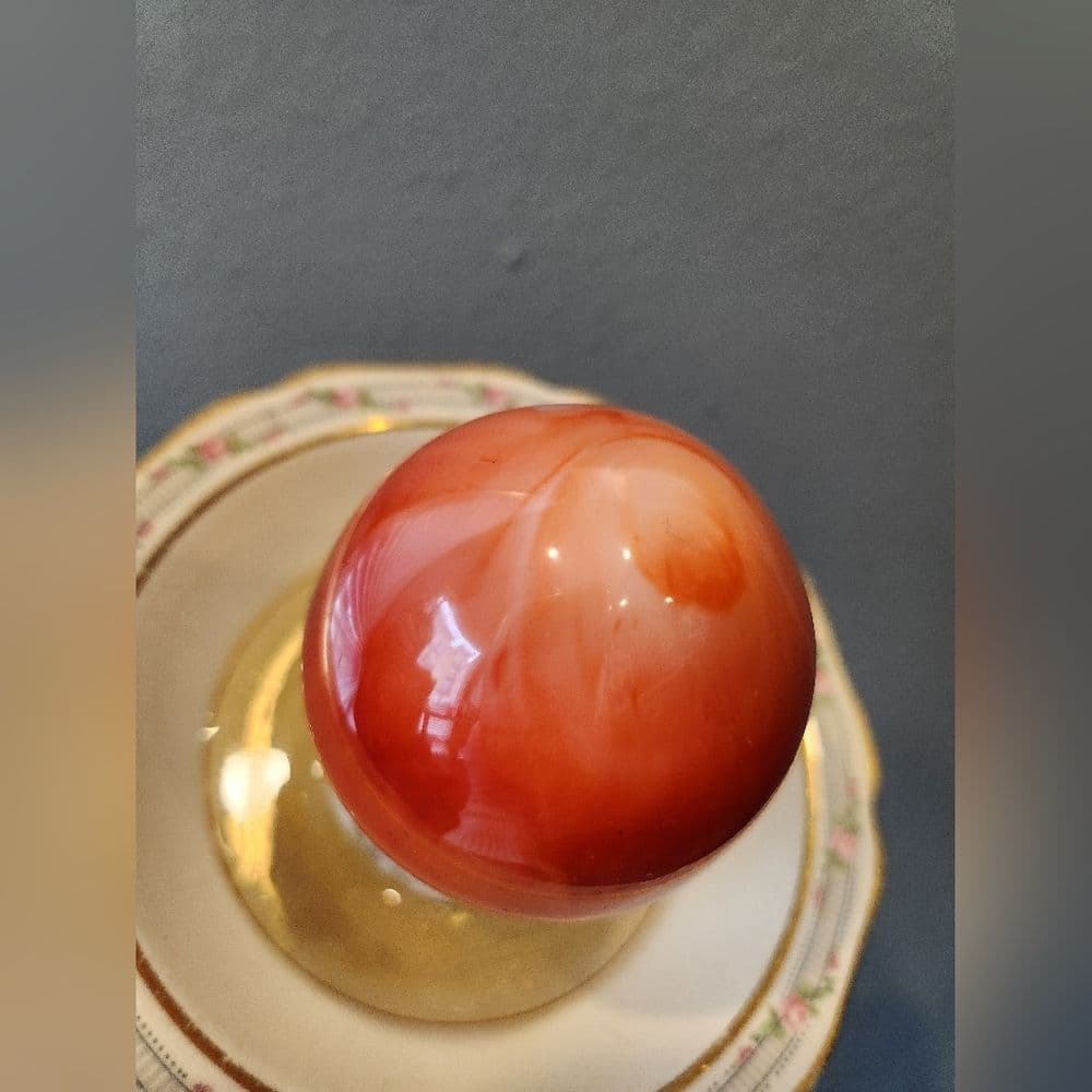 Upcycled Vintage Plate Resin Mushroom Floral Ring Holder Trinket Dish Tray - Thumbnail 4