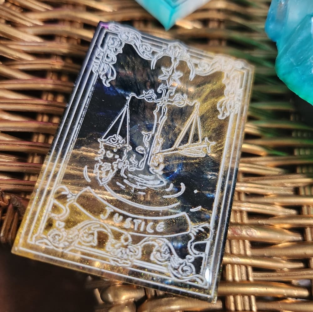 4 Piece Set Resin Tarot Card and Crystal strong Fridge Magnets - Thumbnail 2
