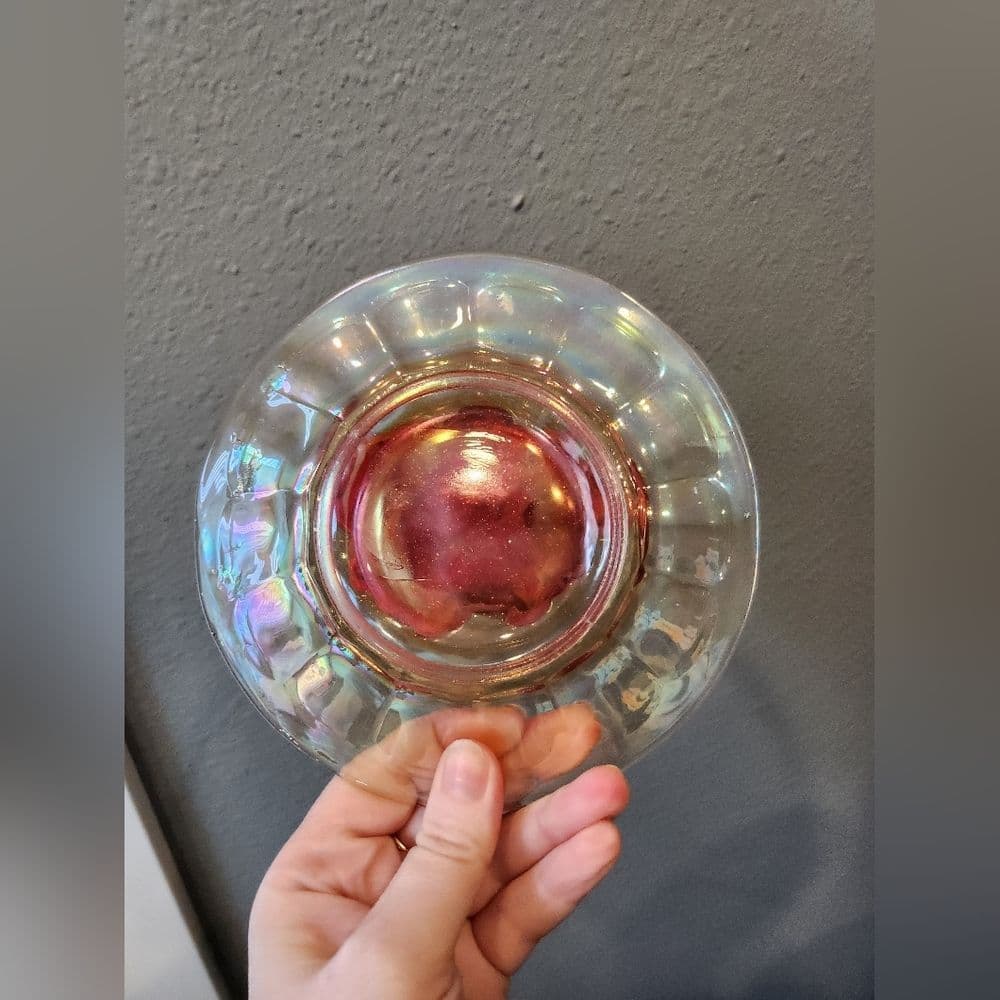 Upcycled Vintage Plate Resin Crystal Ring Holder Trinket Dish Tray - Thumbnail 4