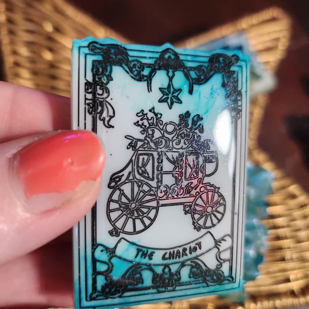 4 Piece Set Resin Tarot Card and Crystal strong Fridge Magnets - Thumbnail 3