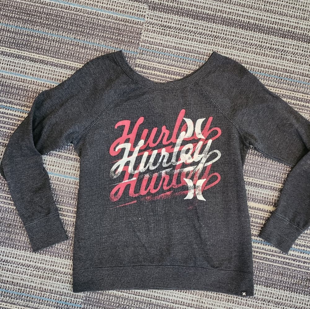 Heather Grey Hurley Pullover Sweatshirt - Thumbnail 4