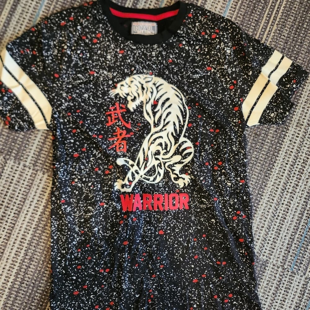 Black And White Premium Outfitters Civil Sektor Youth Tee Paint Splatter Look - Thumbnail 7