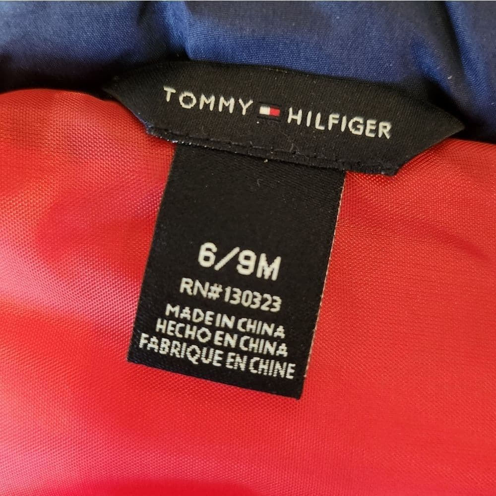 Tommy Hilfiger Blue and Red Baby Puffer Vest - Thumbnail 6