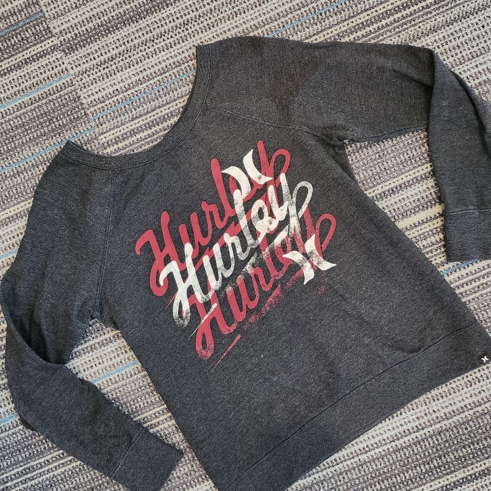 Heather Grey Hurley Pullover Sweatshirt - Thumbnail 3