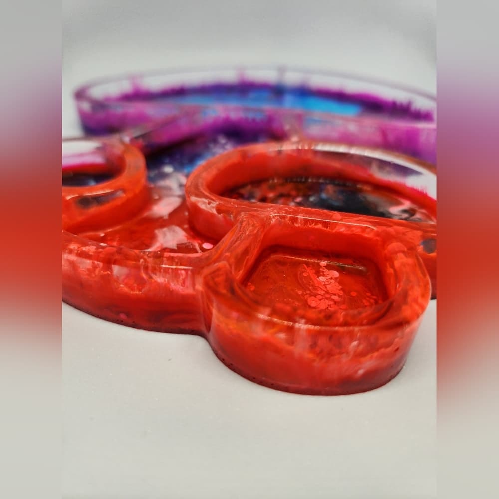 Funky Colorful Resin Mushroom Tray Jewelry Rolling Tray Vanity Make up Holder - Thumbnail 7