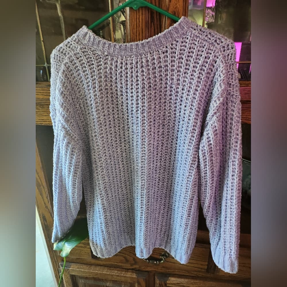 Cute dip Pastel Lavender Light Purple Soft Chanel Like Sweater Soft - Thumbnail 5