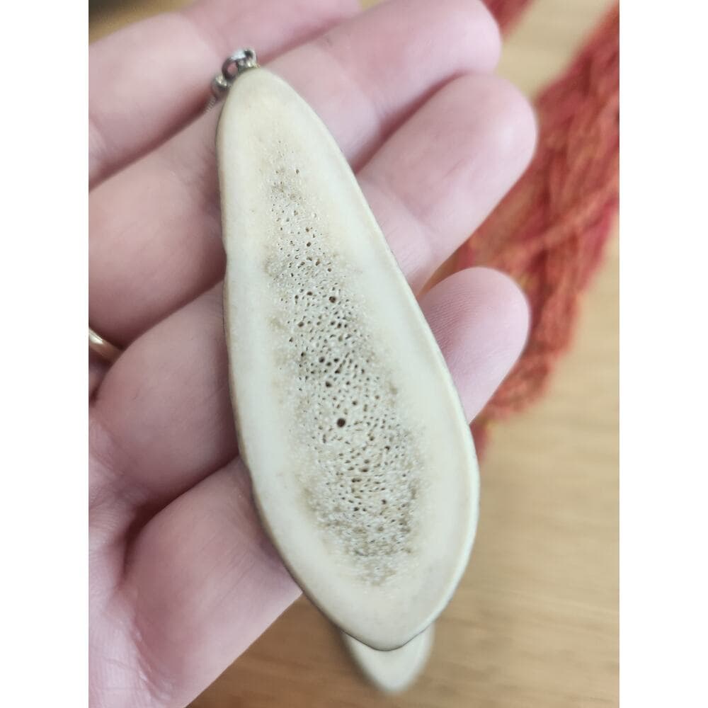 Awesome Sliced Bone Long Statement Earrings - Thumbnail 6