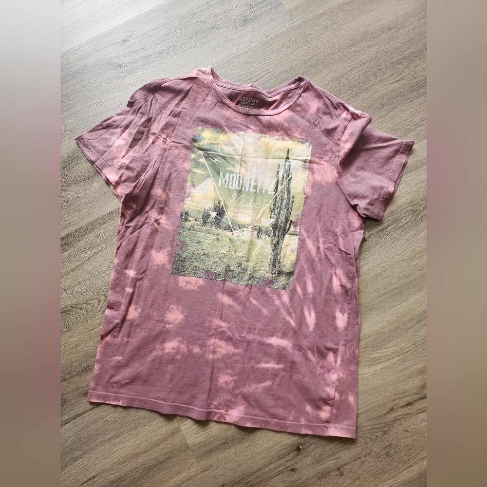 3 For 10 Mossimo MoonLite Music Festival Bleach Dyed Graphic Novelty Tee Shirt - Thumbnail 6
