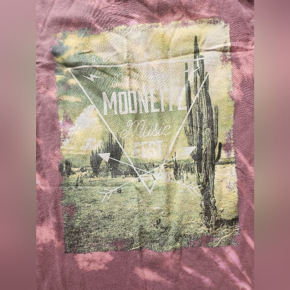 3 For 10 Mossimo MoonLite Music Festival Bleach Dyed Graphic Novelty Tee Shirt