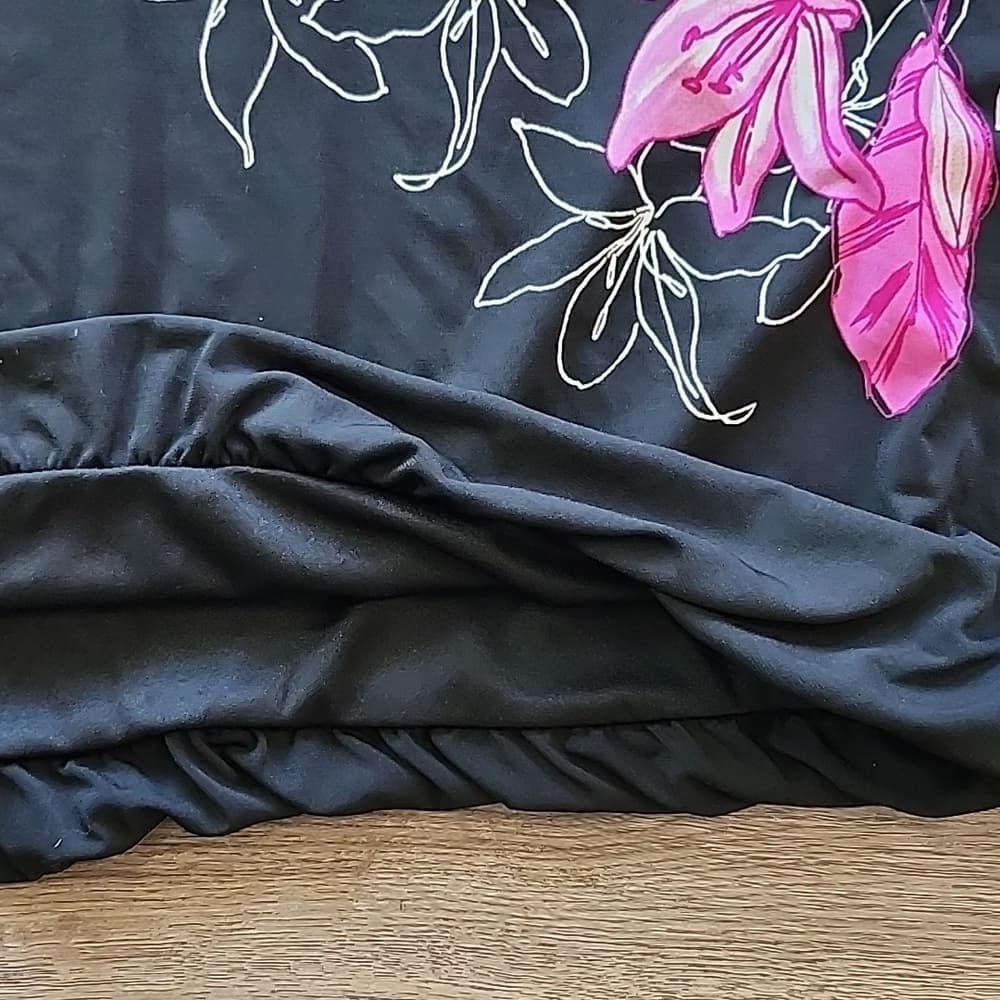 Alfani Petite Floral Long Sleeve Blouse with Elastic Baloon Sleeve - Thumbnail 4