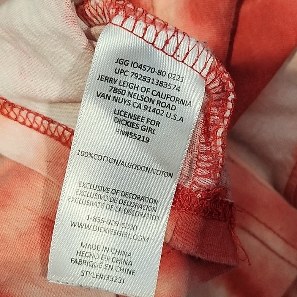 Dickies Red Swirly Tie Dye Crop Top - Thumbnail 6