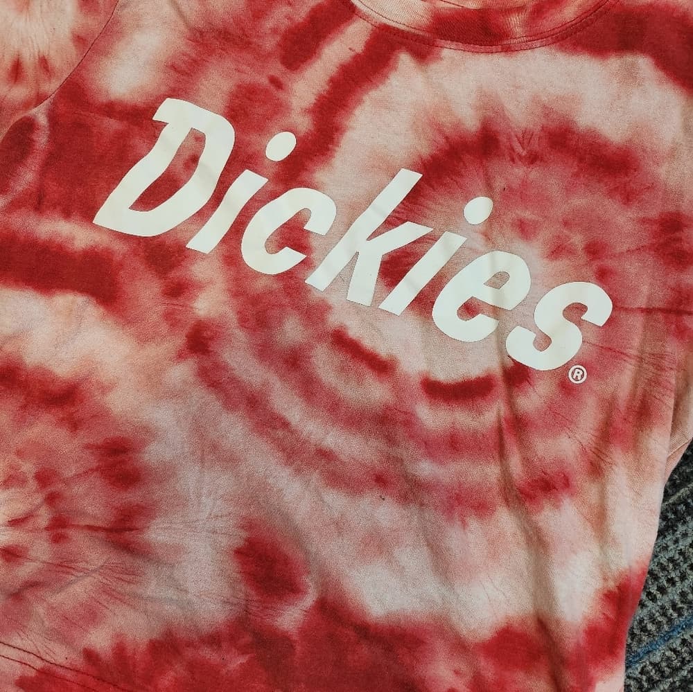 Dickies Red Swirly Tie Dye Crop Top