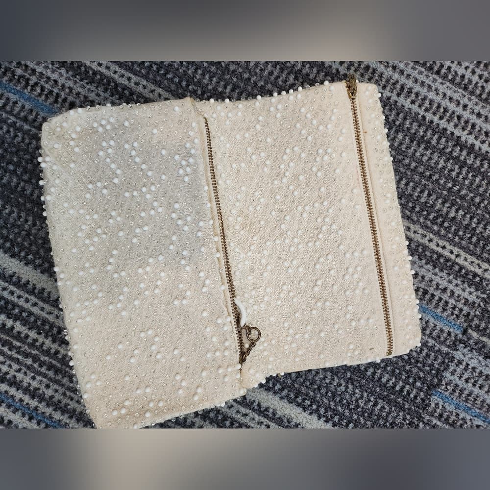 Vintage Corde-Bead By Lumered Hand Beaded Clutch Wallet Made in USA - Thumbnail 3