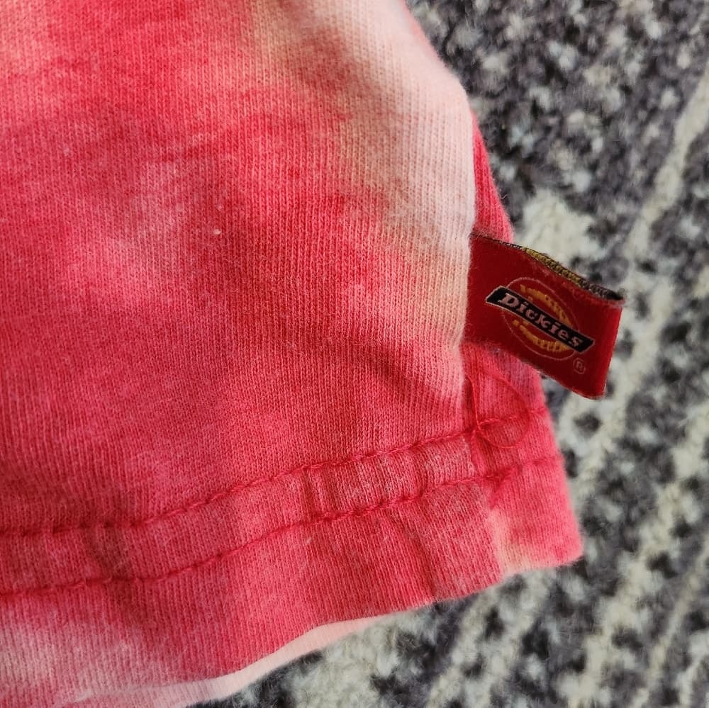 Dickies Red Swirly Tie Dye Crop Top - Thumbnail 2