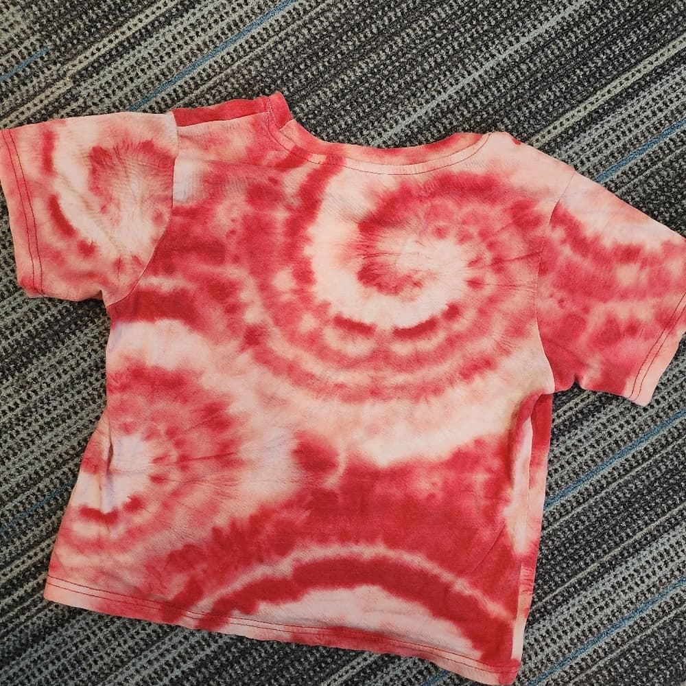 Dickies Red Swirly Tie Dye Crop Top - Thumbnail 4