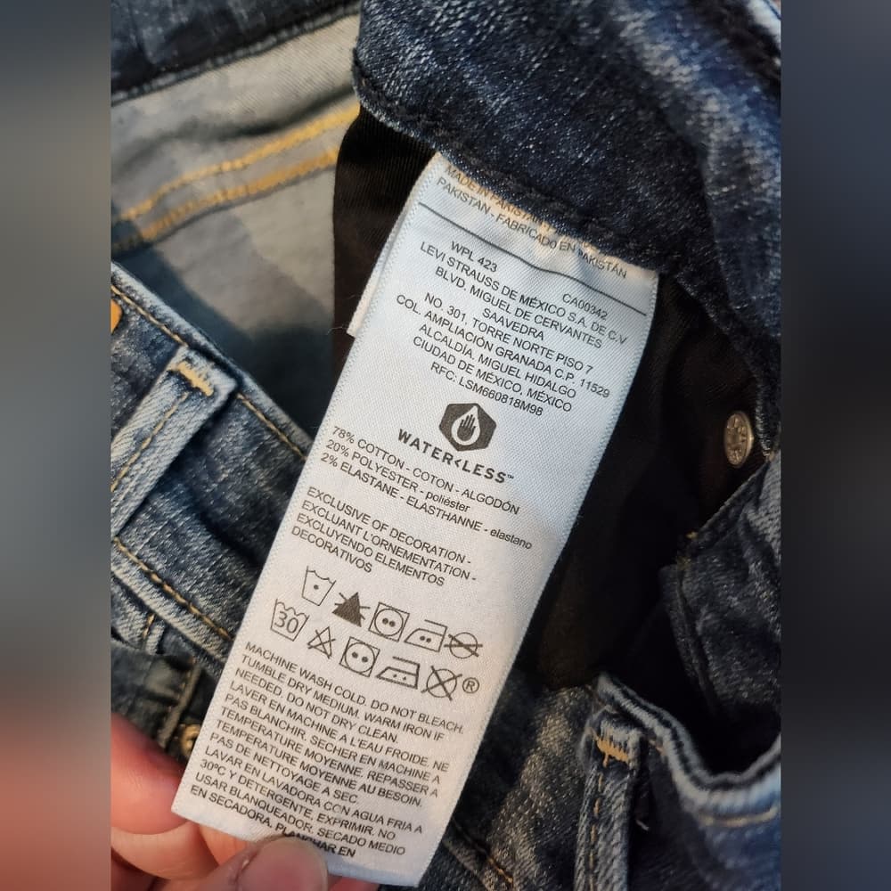 Levi's Totally Shaping Mid Rise Skinny Medium Wash Denim Jeans - Thumbnail 5
