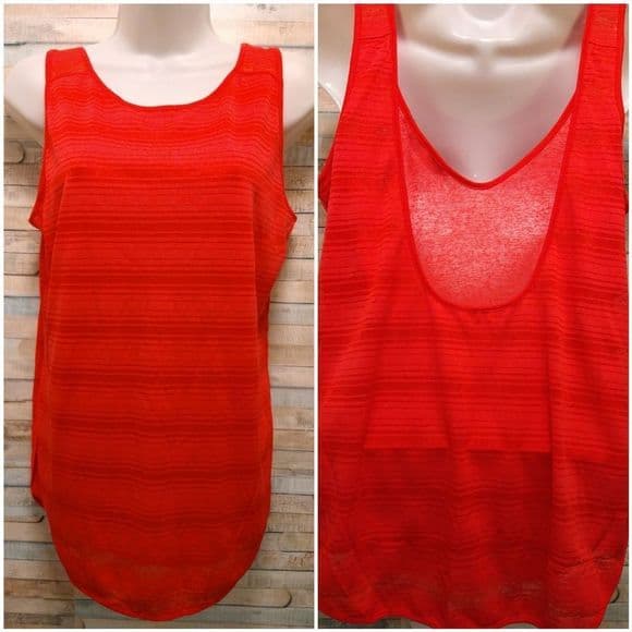 3 For 10 Sale Coral Orange Sheer Athleta Active Tank - Thumbnail 11