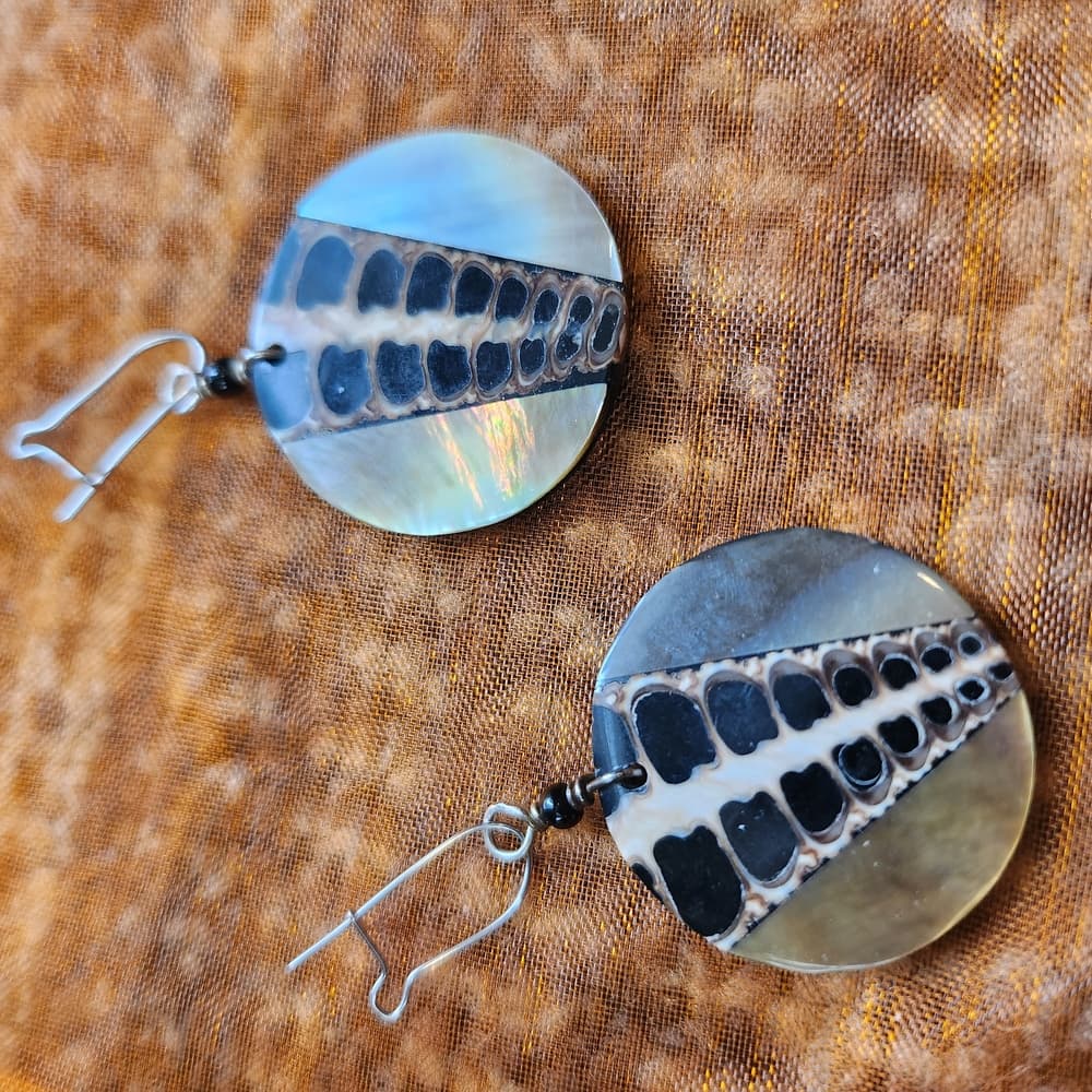 Elegant Black and Silver Earrings