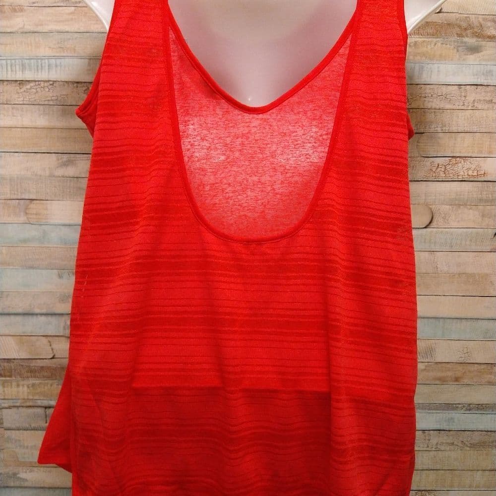 3 For 10 Sale Coral Orange Sheer Athleta Active Tank - Thumbnail 5