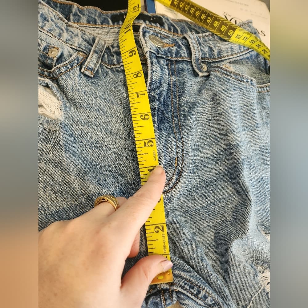Aeropostale Mom Jeans Light Blue Denim High Rise Distressed - Thumbnail 8