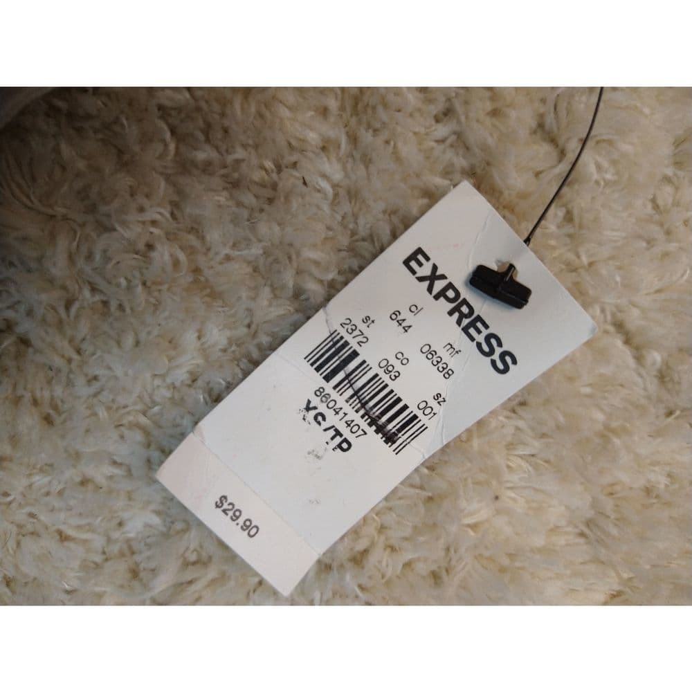 Express 🥰 Cream Cowl Neck Sleeveless Tank Top - Thumbnail 4