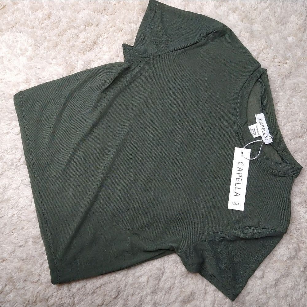 Black Short Sleeve Sheer Crop Top For Layering - Thumbnail 8