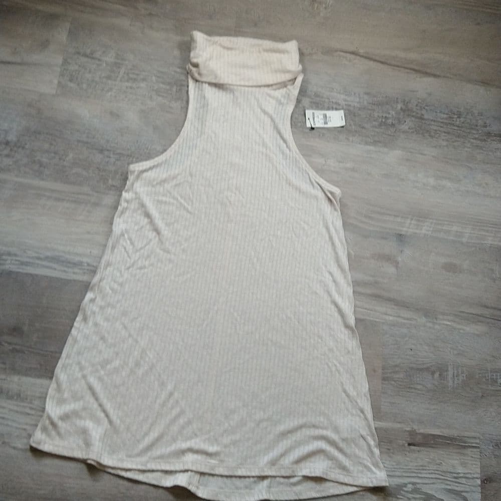 Express 🥰 Cream Cowl Neck Sleeveless Tank Top - Thumbnail 7