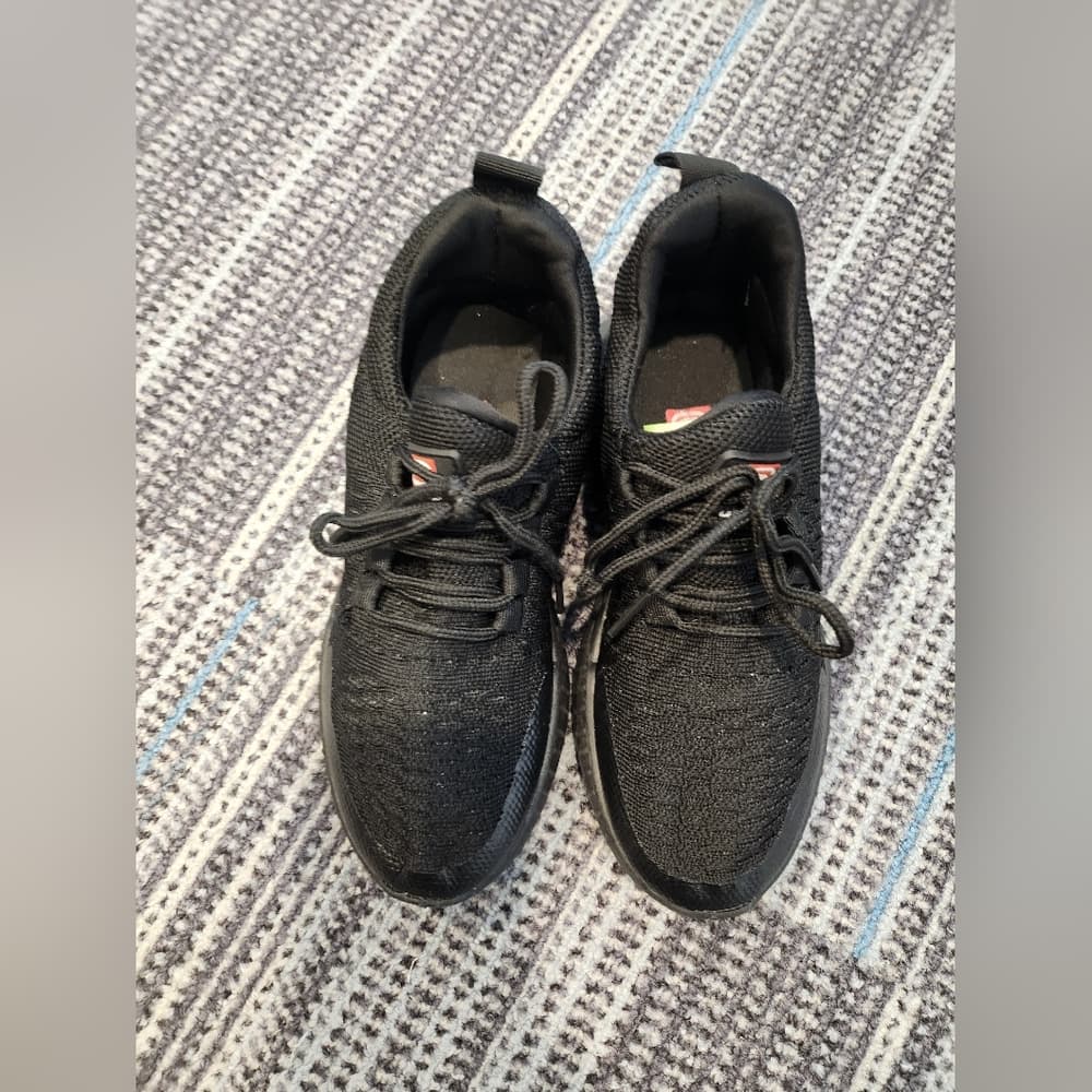 Echo Unlimited All Black Red Youth Athletic Shoes - Thumbnail 5