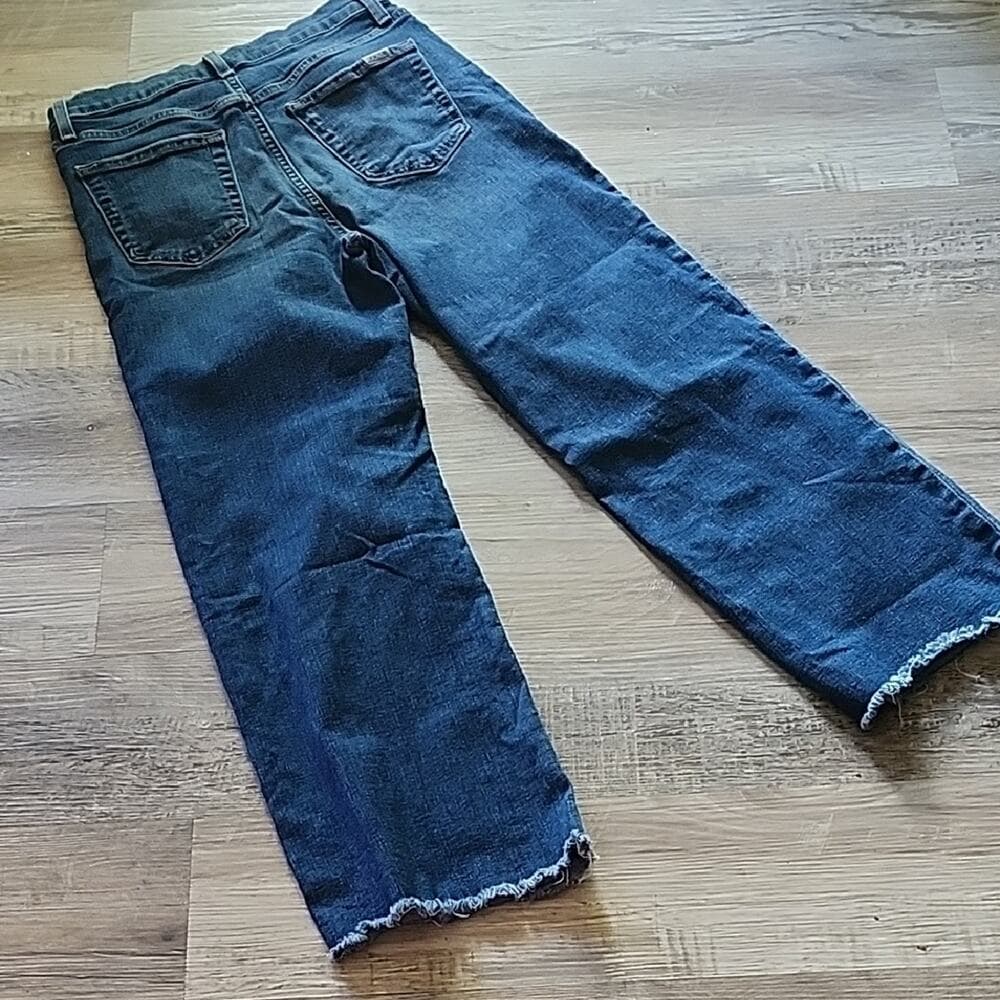 Joe's Jeans Blue Denim Jeans Freya Raw Hem High Rise Stretchy - Thumbnail 2