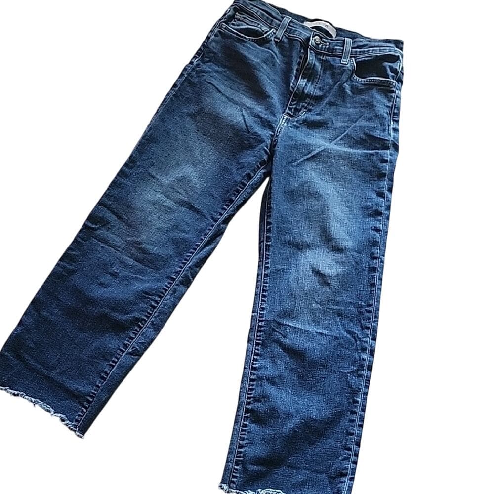 Joe's Jeans Blue Denim Jeans Freya Raw Hem High Rise Stretchy - Thumbnail 7