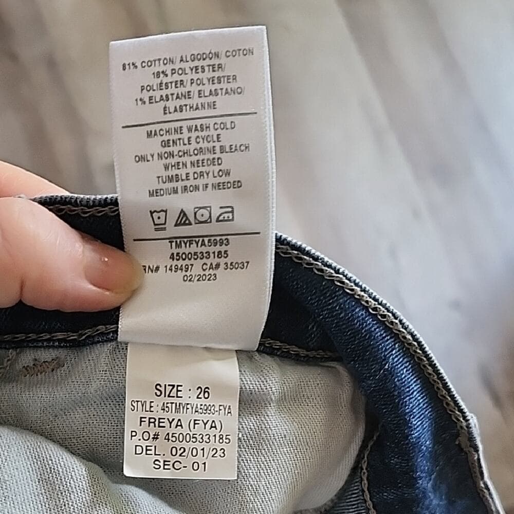 Joe's Jeans Blue Denim Jeans Freya Raw Hem High Rise Stretchy - Thumbnail 6