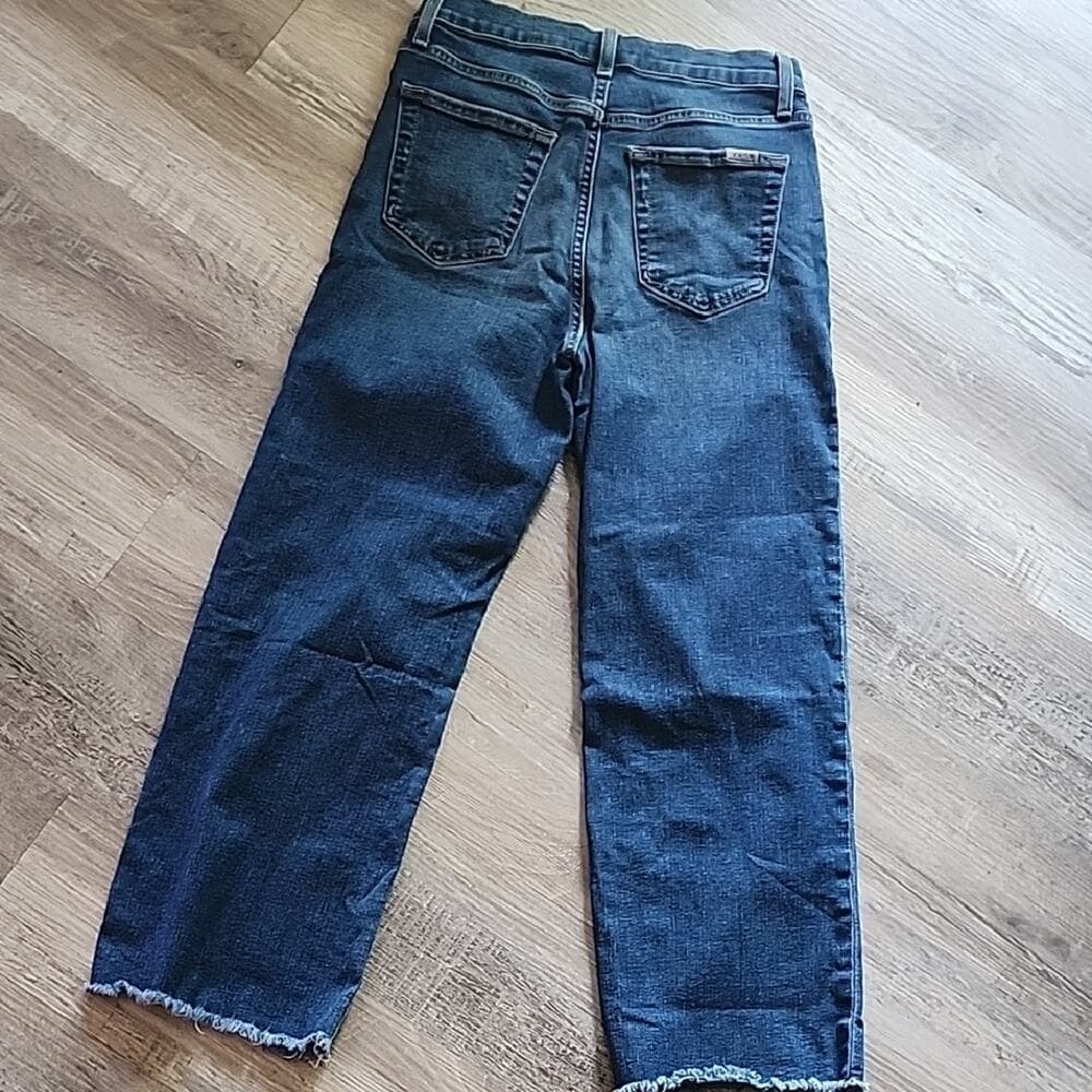 Joe's Jeans Blue Denim Jeans Freya Raw Hem High Rise Stretchy - Thumbnail 5