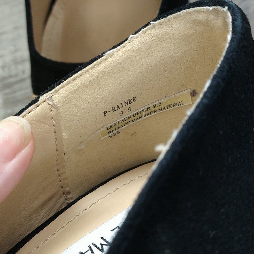 Steve Madden Black Suede and Gold Platform Heels - Thumbnail 4