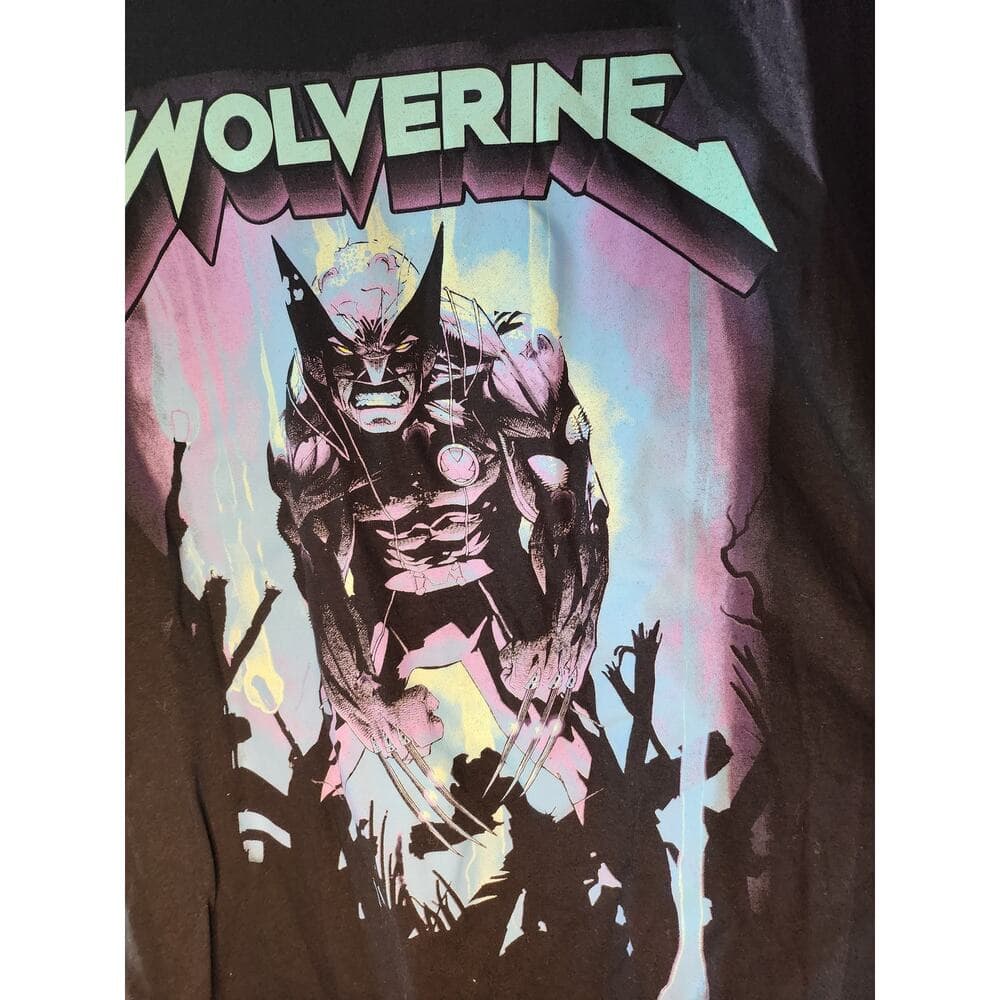 Black Wolverine X Men Comic Character Graphic Tee Shirt