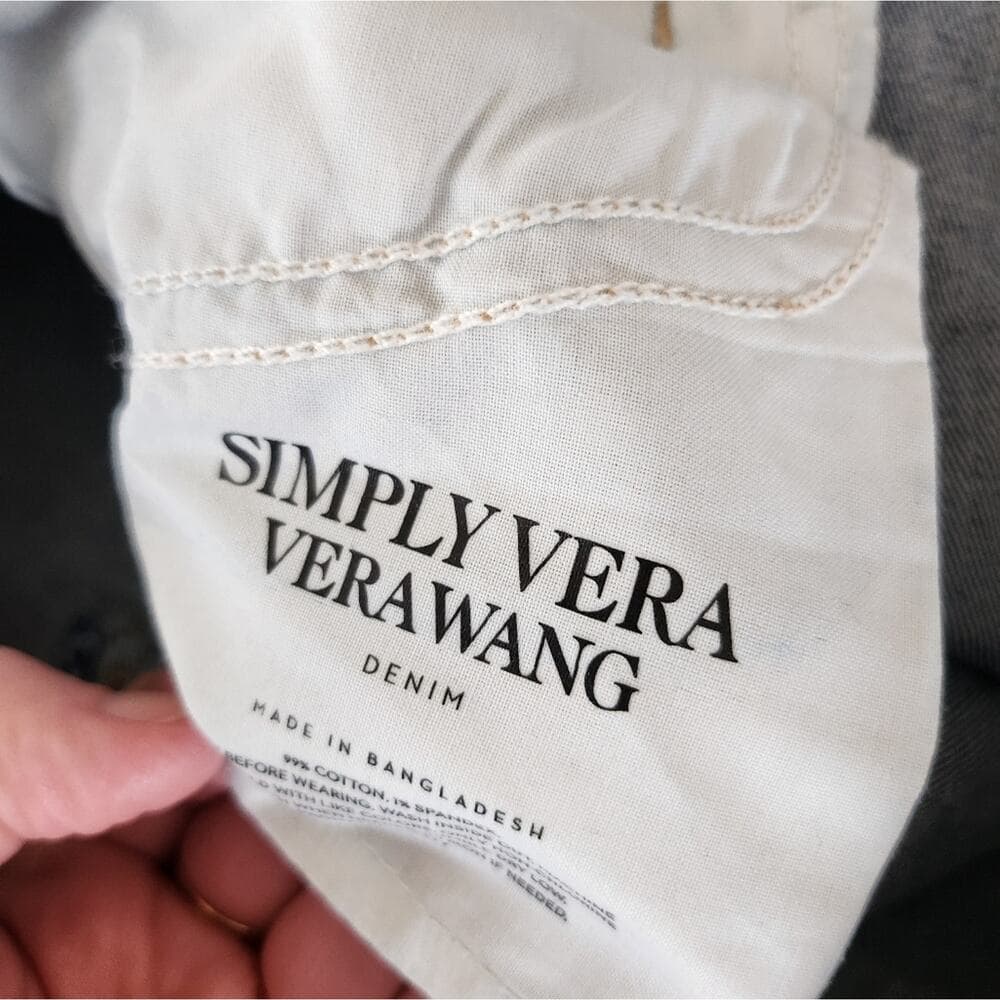 Simply Vera Wang Stretchy Cropped Comfortable Relaxed Fit Jeans - Thumbnail 6