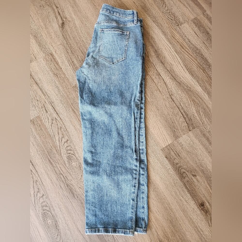 Simply Vera Wang Stretchy Cropped Comfortable Relaxed Fit Jeans - Thumbnail 9