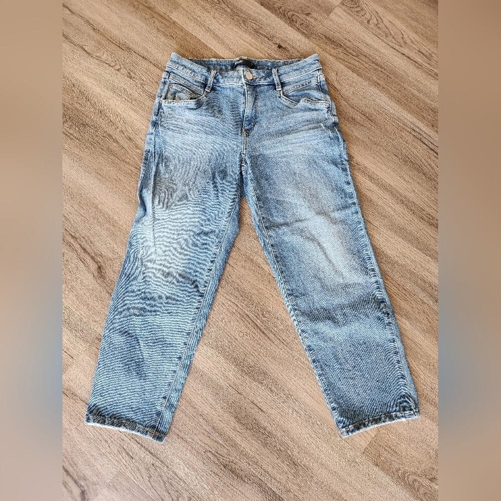 Simply Vera Wang Stretchy Cropped Comfortable Relaxed Fit Jeans - Thumbnail 10