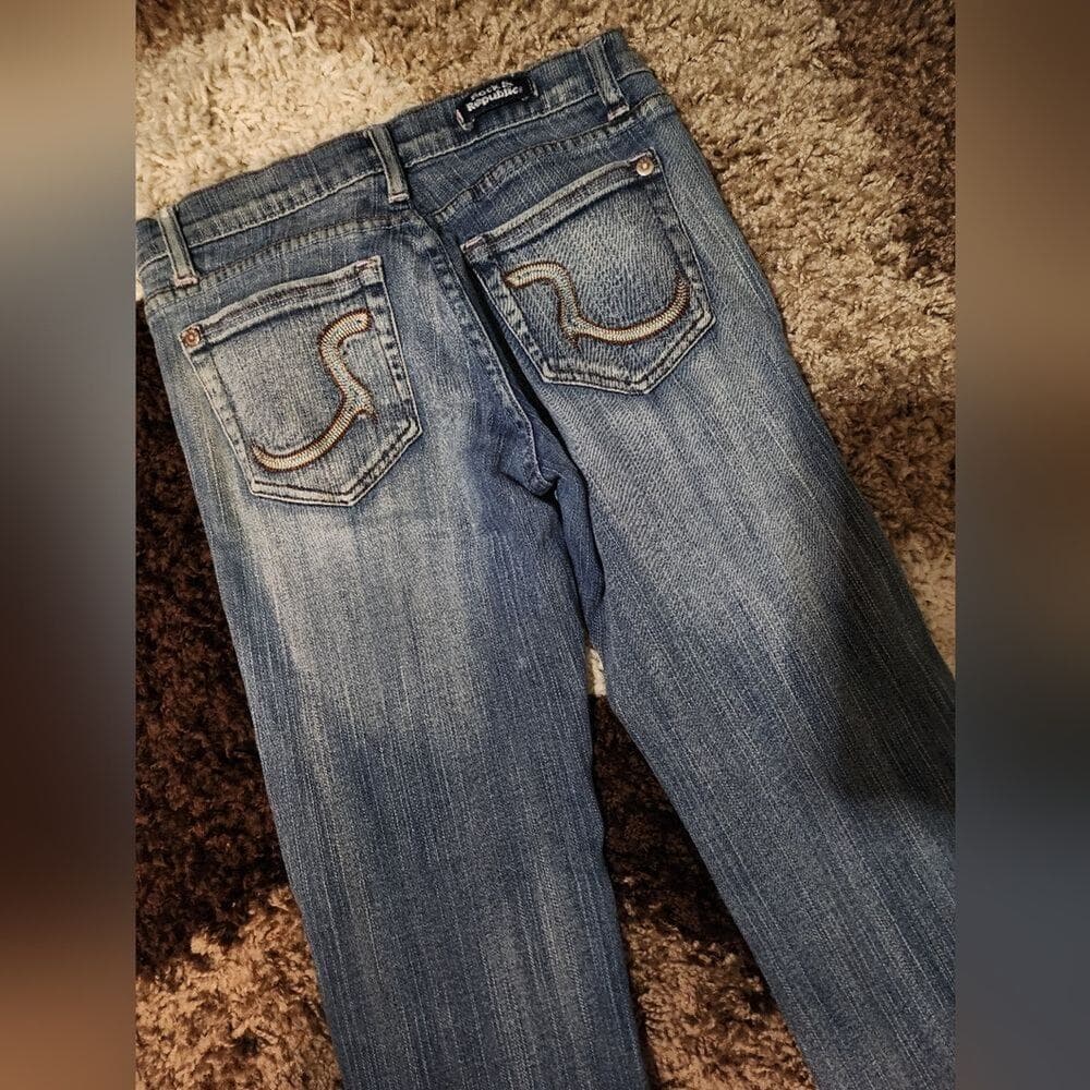 Rock & Republic Thick Denim Boot Cut Jeans - Thumbnail 8