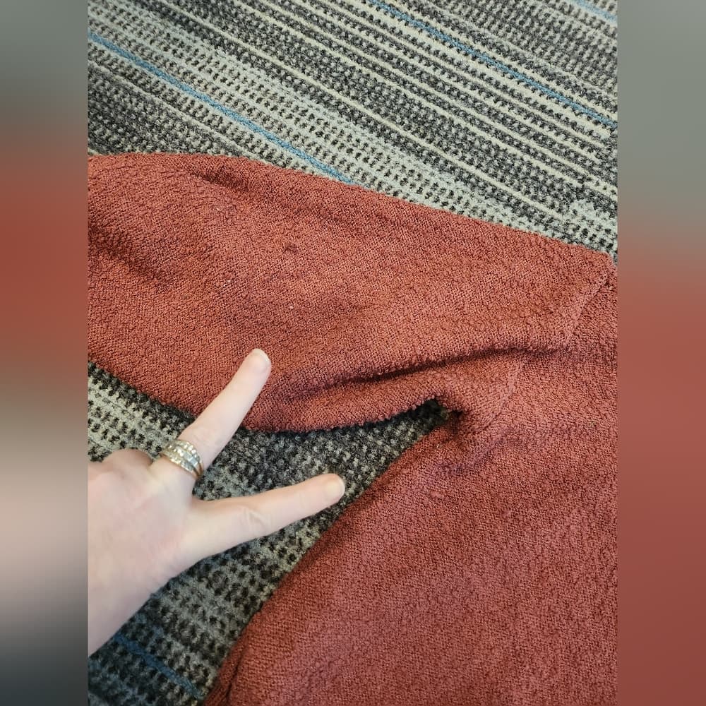 debut Rust Orange Cropped Balloon Sleeve Soft Sweater - Thumbnail 5