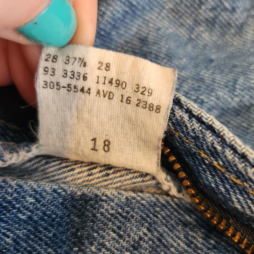 Vintage Lee Women's High Rise Light Blue Acid Wash Mom Jeans - Thumbnail 11