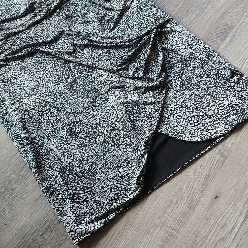 Apostrophe Black And White Sophisticated Shift Dress - Thumbnail 5