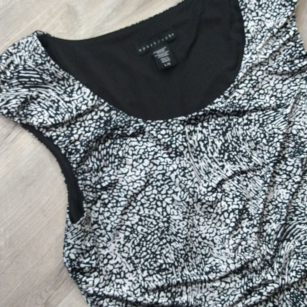 Apostrophe Black And White Sophisticated Shift Dress - Thumbnail 3