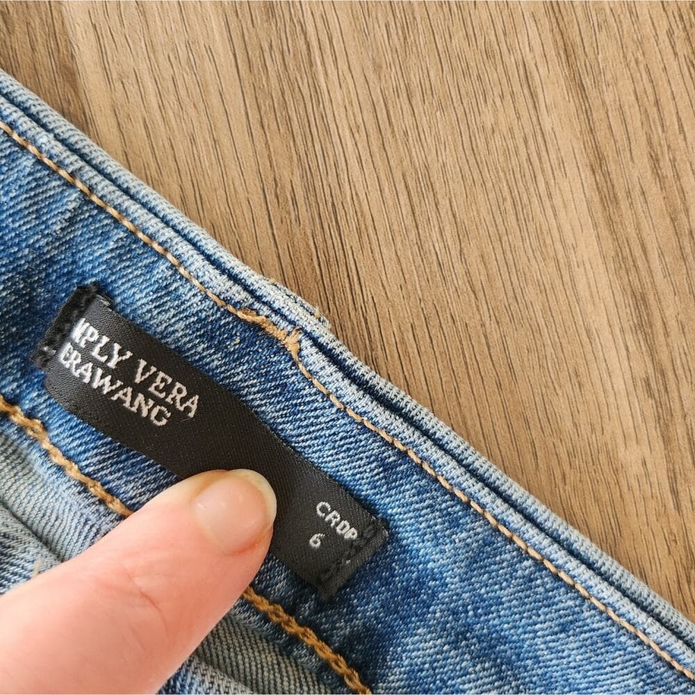 Simply Vera Wang Stretchy Cropped Comfortable Relaxed Fit Jeans - Thumbnail 7