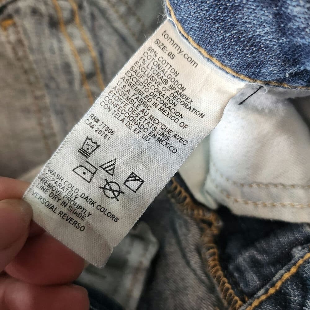 Tommy Hilfiger Cropped Short Low Rise Paper Tag Denim Jeans - Thumbnail 5