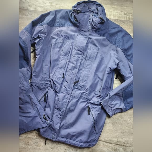 Columbia Two-Tone Purple Sport Interchange Windbreaker Jacket With Hood - Thumbnail 11