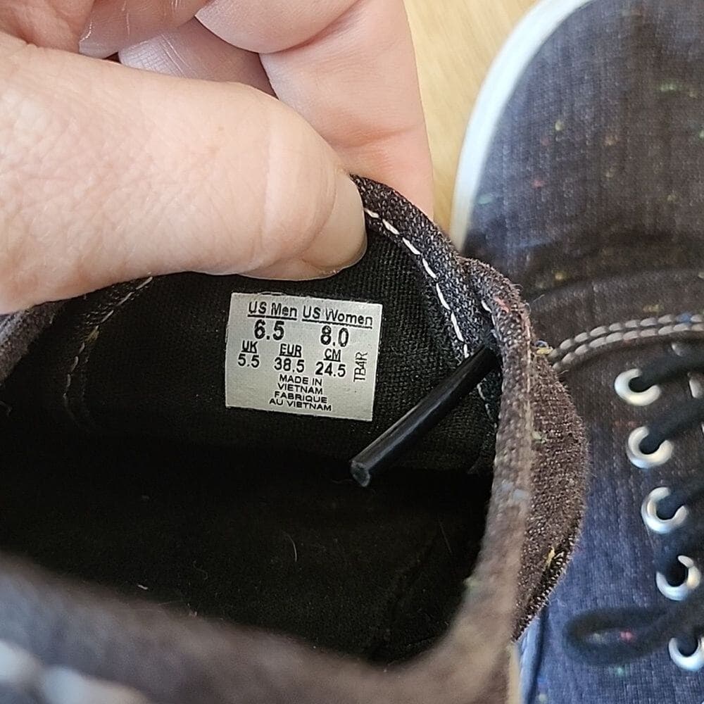 Vans Charcoal Gray and Multi Color Canvas shoes - Thumbnail 5