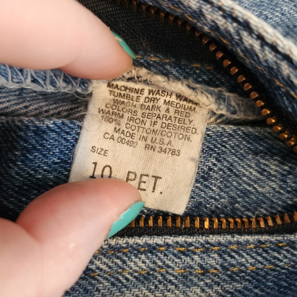 Vintage Lee Women's High Rise Light Blue Acid Wash Mom Jeans - Thumbnail 10